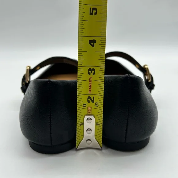 Dolce Vita DV Black Mary Jane Flats Gold Buckle Size 8.5 Women’s Shoes NWT - Picture 8 of 12